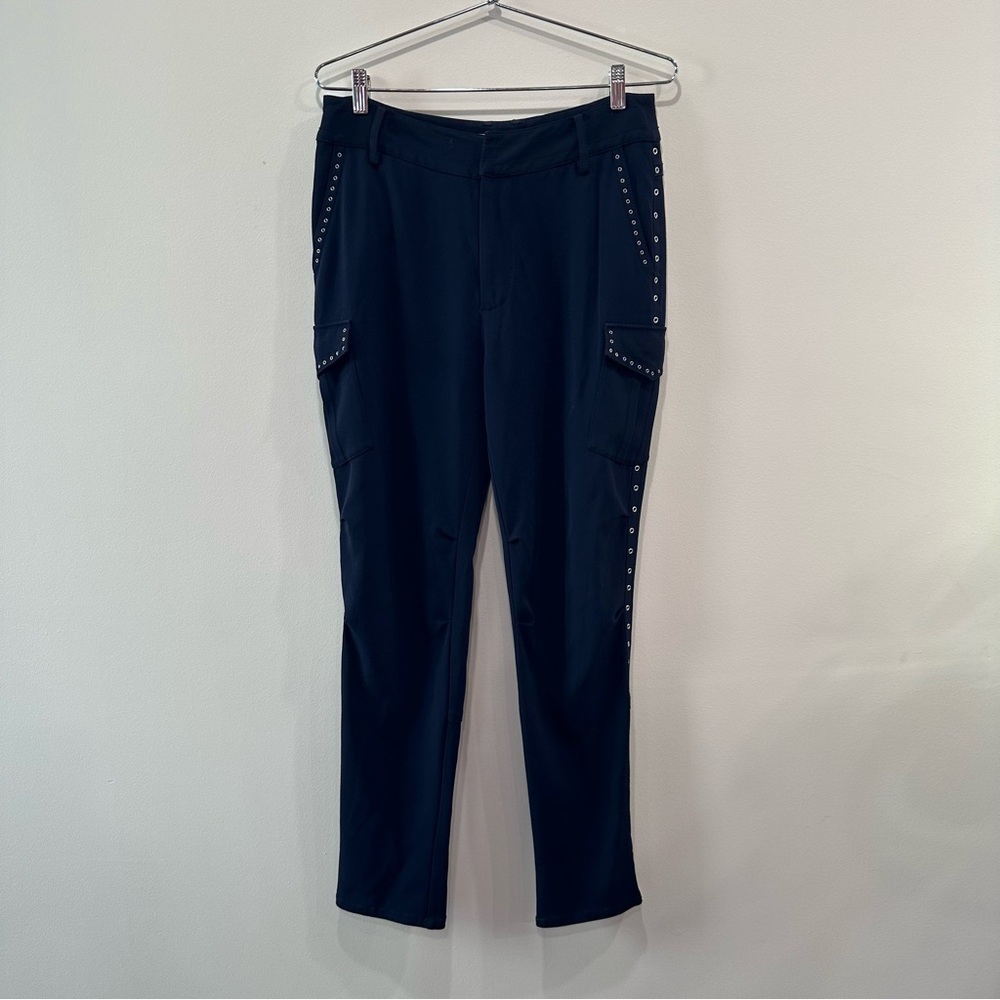 10 Crosby Derek Lam Navy Dress Pants with Grommets